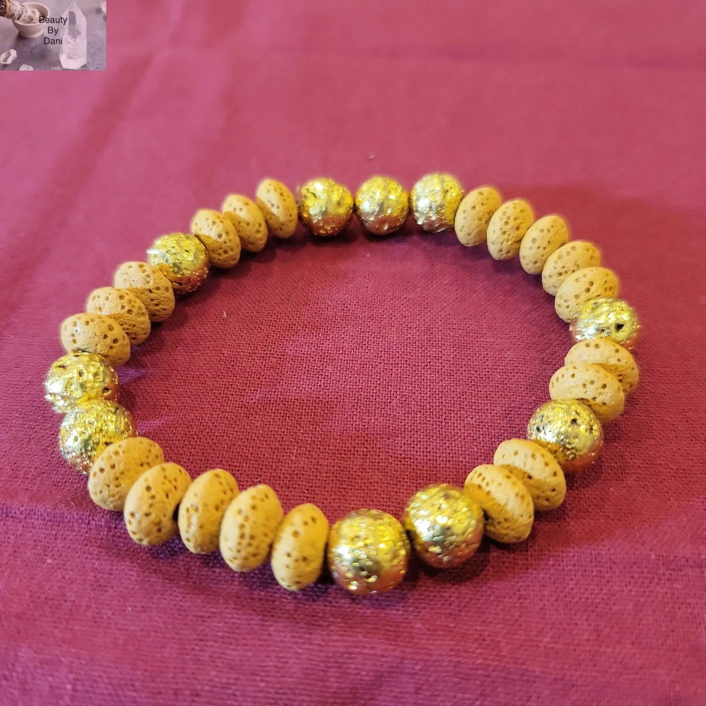 Lava and Foil Bracelet - Beauty by Dani