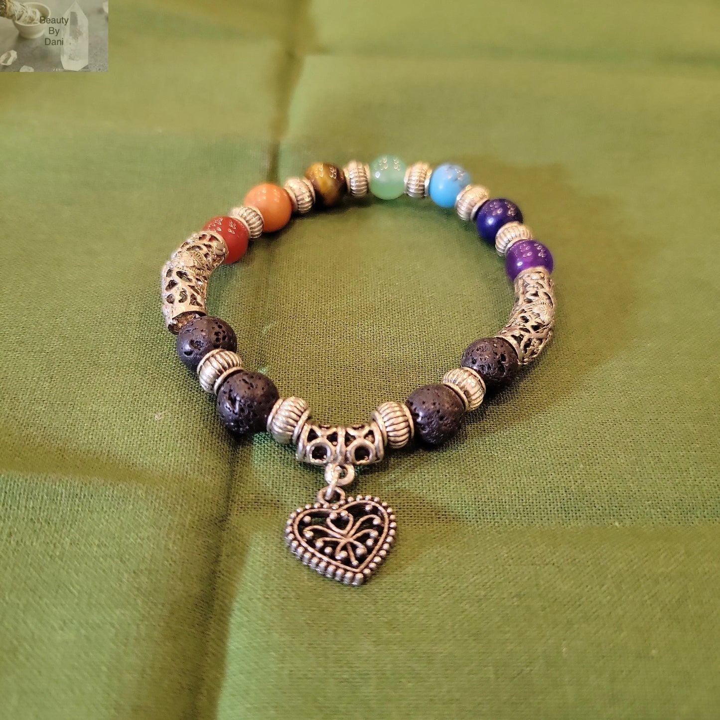 7 Chakra Lava Diffuser Bracelet - Beauty by Dani