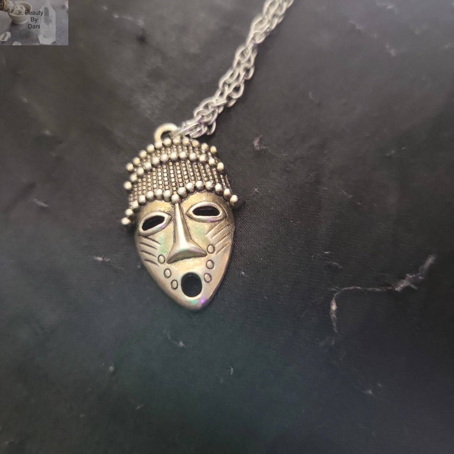 African Mask Necklace - Beauty by Dani