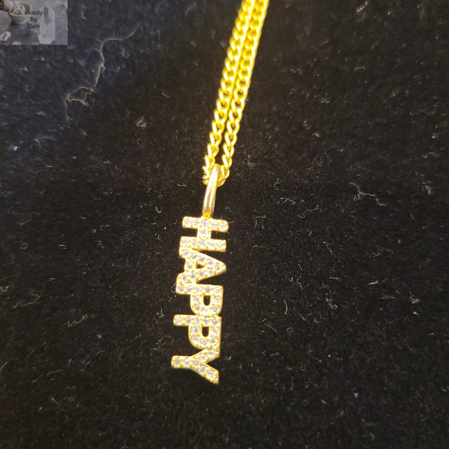 Rhinestone Happy Necklace - Beauty by Dani
