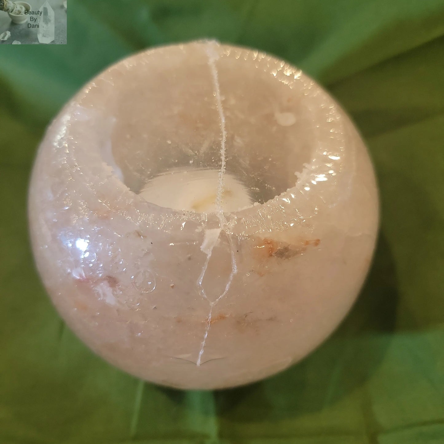 Globe Shape Salt Tealight 3.5" - Beauty by Dani