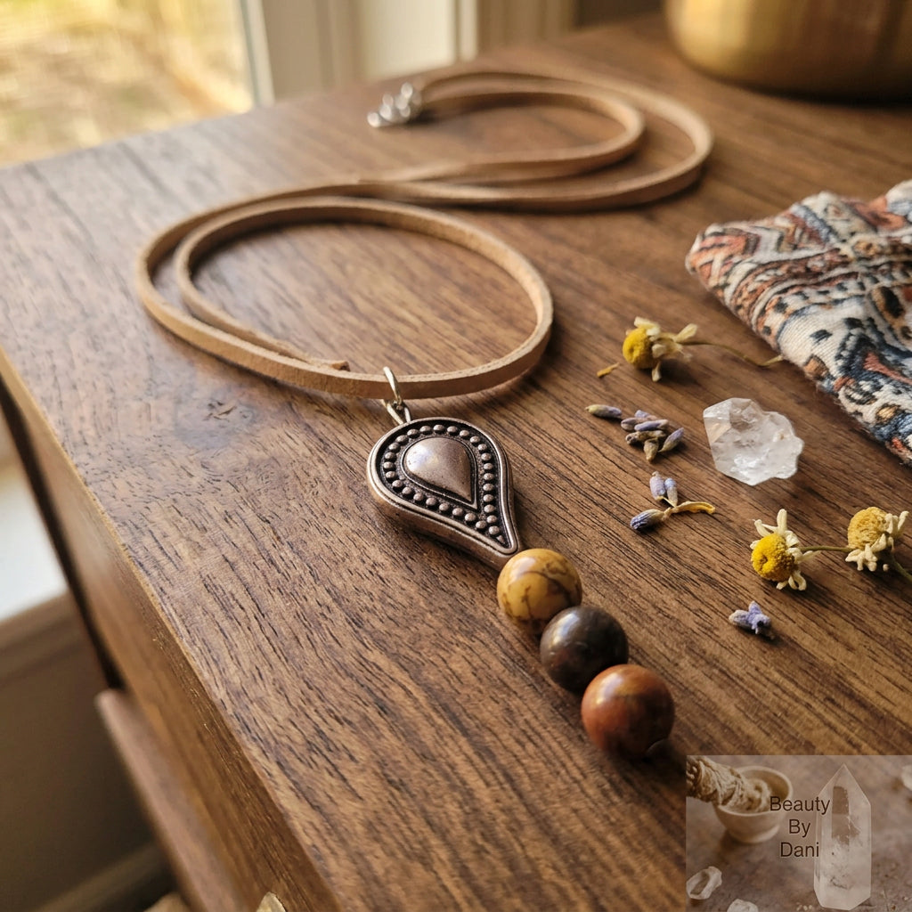 Jasper Gemstone Necklace - Beauty by Dani