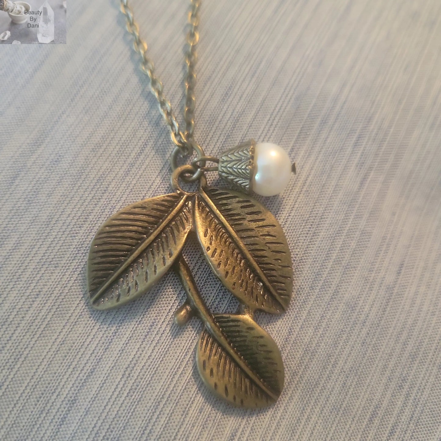 Pearl Leaf Necklace - Beauty by Dani