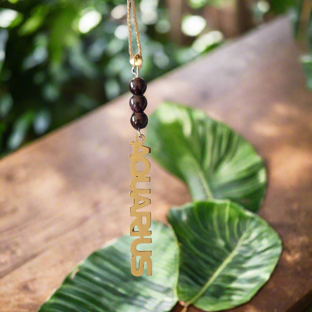Garnet Aquarius Necklace - Beauty by Dani