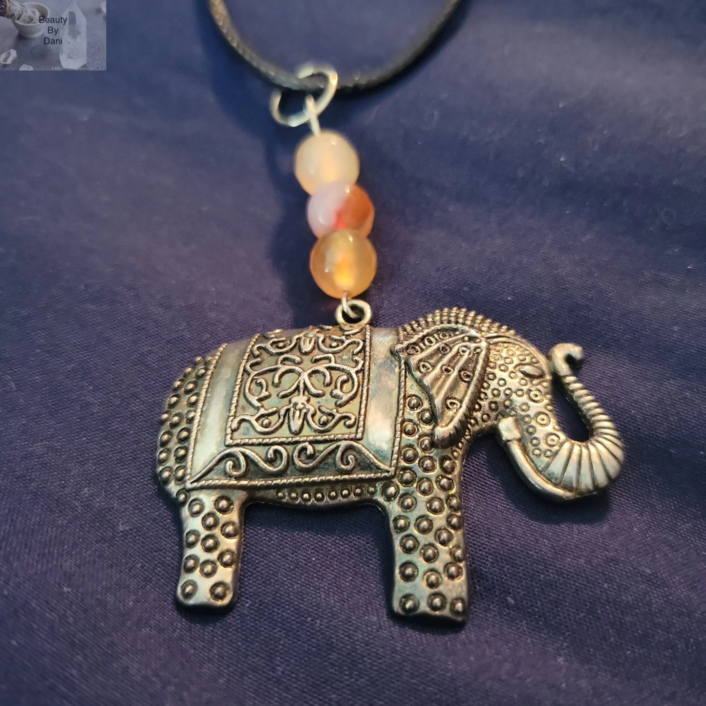 Agate Elephant Necklace - Beauty by Dani