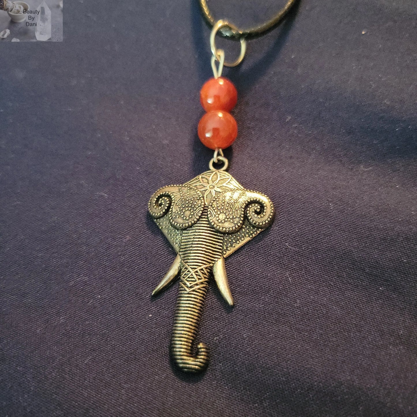 Agate Elephant Necklace - Beauty by Dani