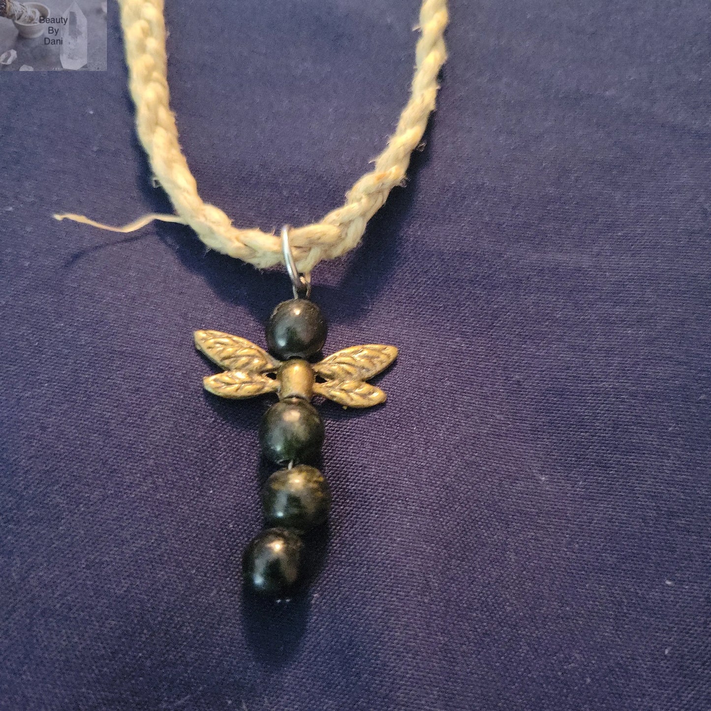 Jasper Dragonfly Necklace (0253) - Beauty by Dani