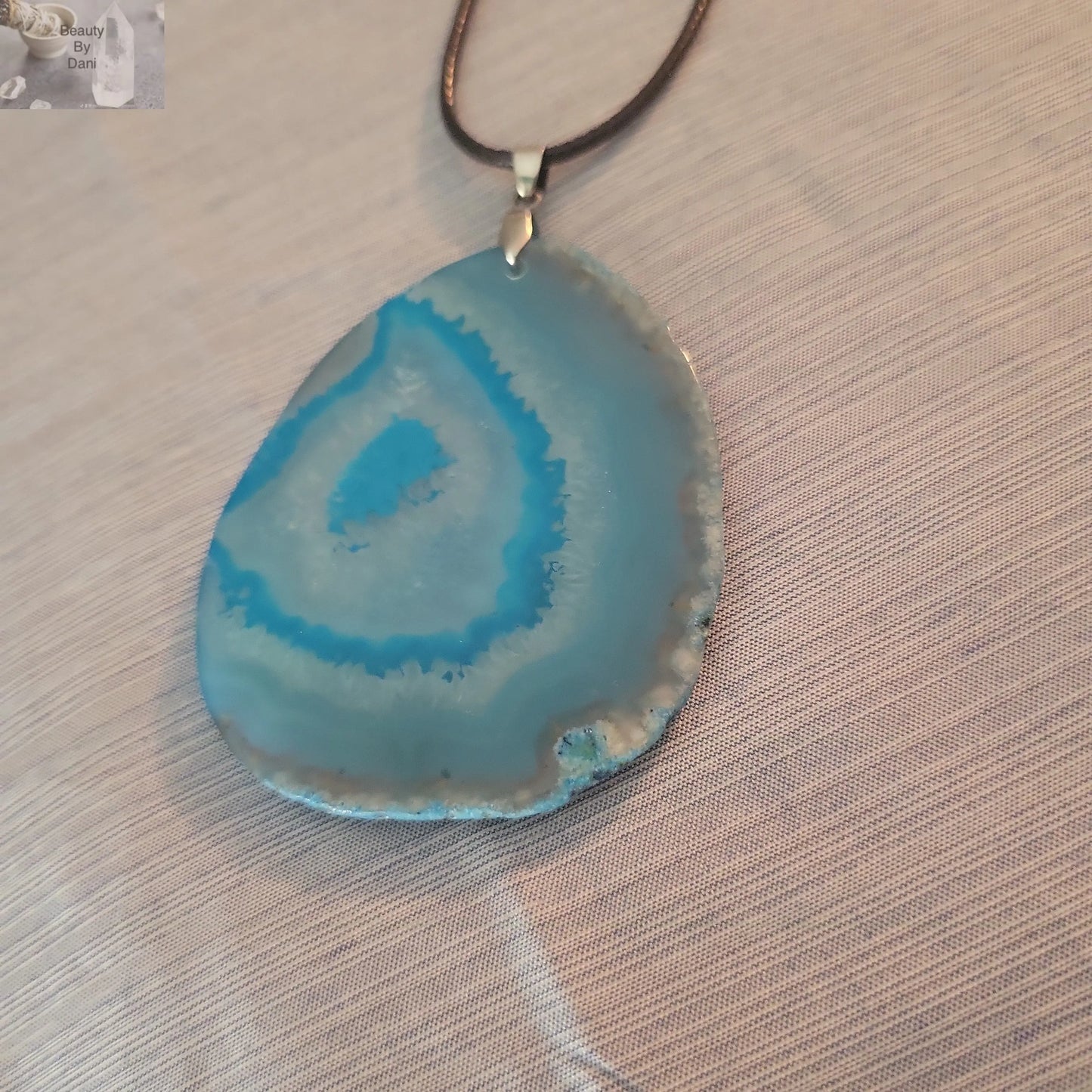 Blue Agate Necklace - Beauty by Dani