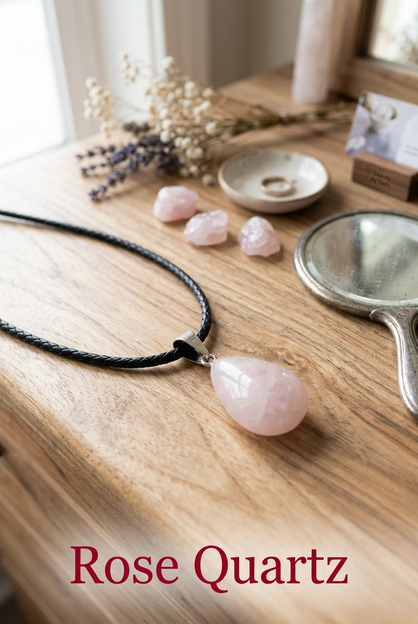 Rose Quartz Necklace - Beauty by Dani