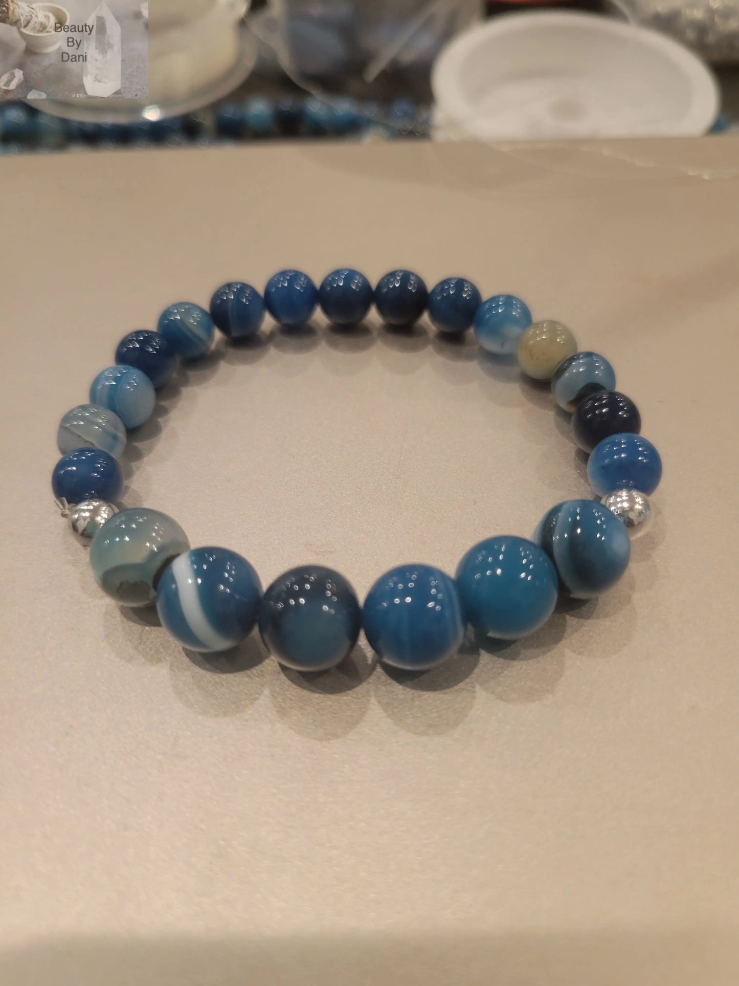 Blue Agate Bracelet - Beauty by Dani