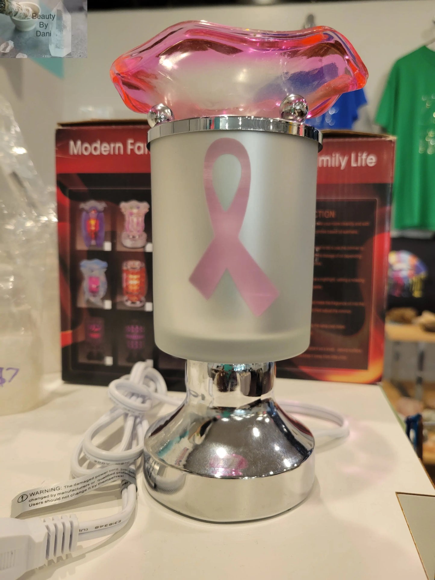 Breast Cancer Oil Burner - Beauty by Dani