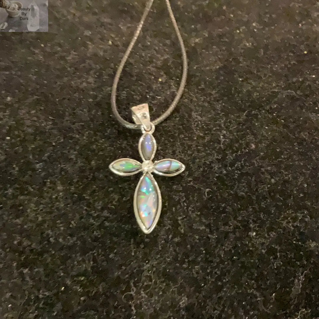 Abalone Cross Necklace - Beauty by Dani