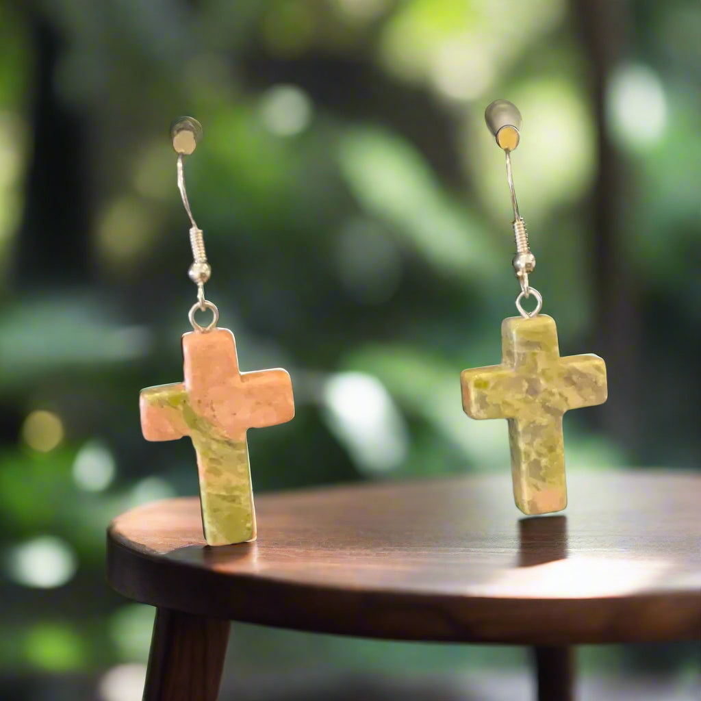 Unakite Earrings - Beauty by Dani