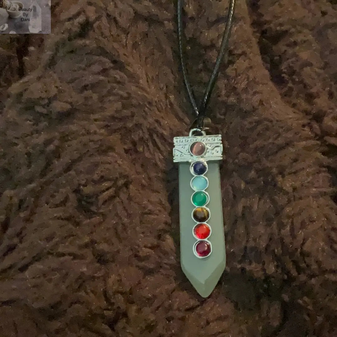 Aventurine Chakra Necklace (0171) - Beauty by Dani