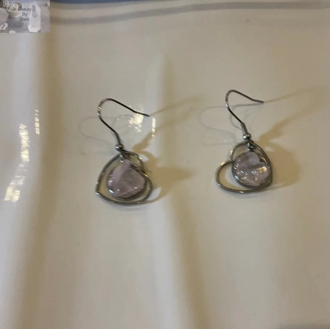 Rose Quartz Earrings - Beauty by Dani