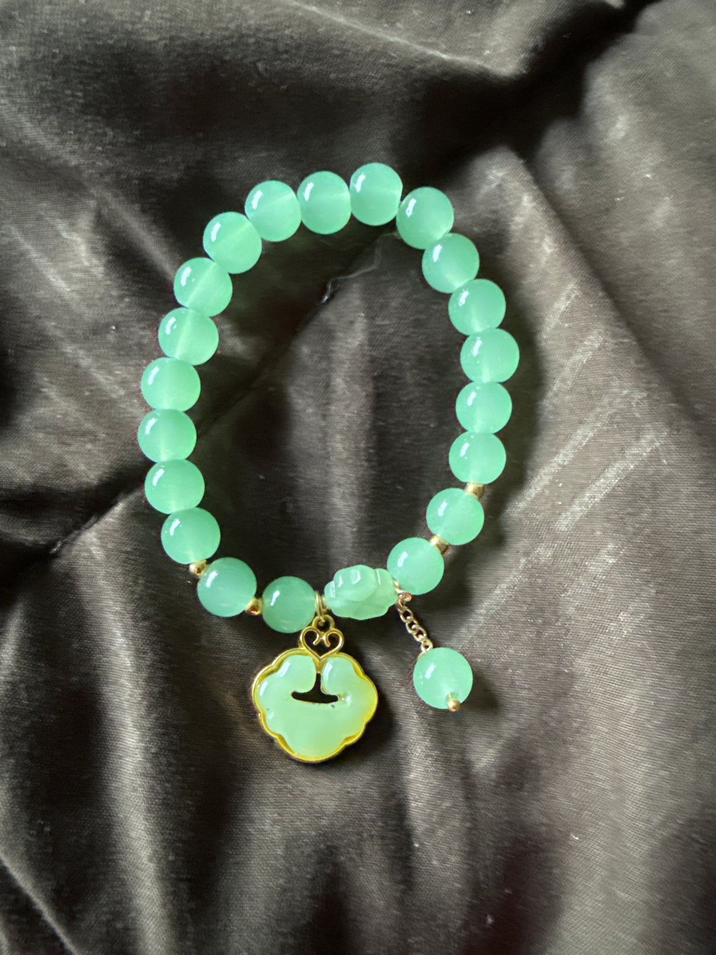 Jade Charm Bracelets with 8mm Beads