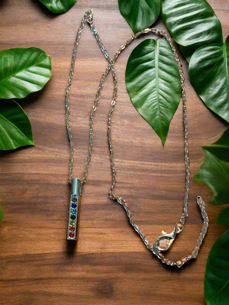 Rhinestone Chakra Necklace