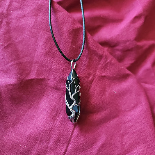Onyx Tree of Life Necklace