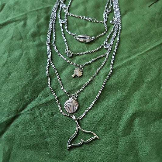 Stainless Steel 6 layered necklace