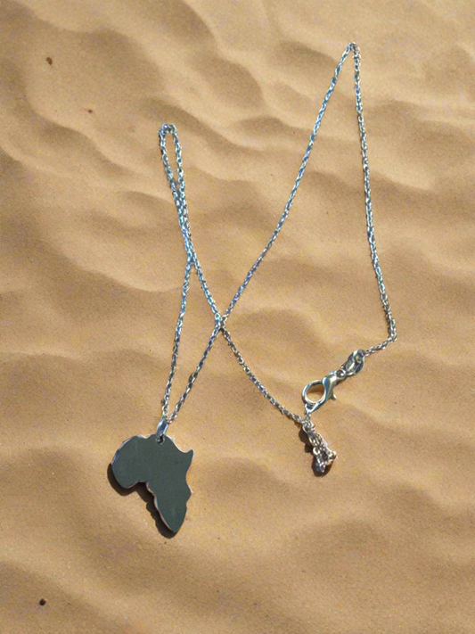 Africa Pendant Necklace - Stainless Steel 18 Inch