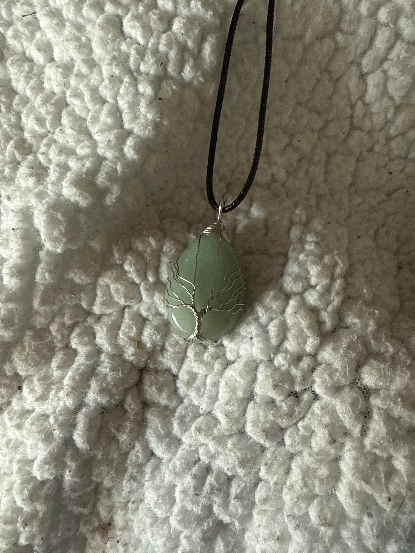 Wire Tree of Life Gemstone Necklace