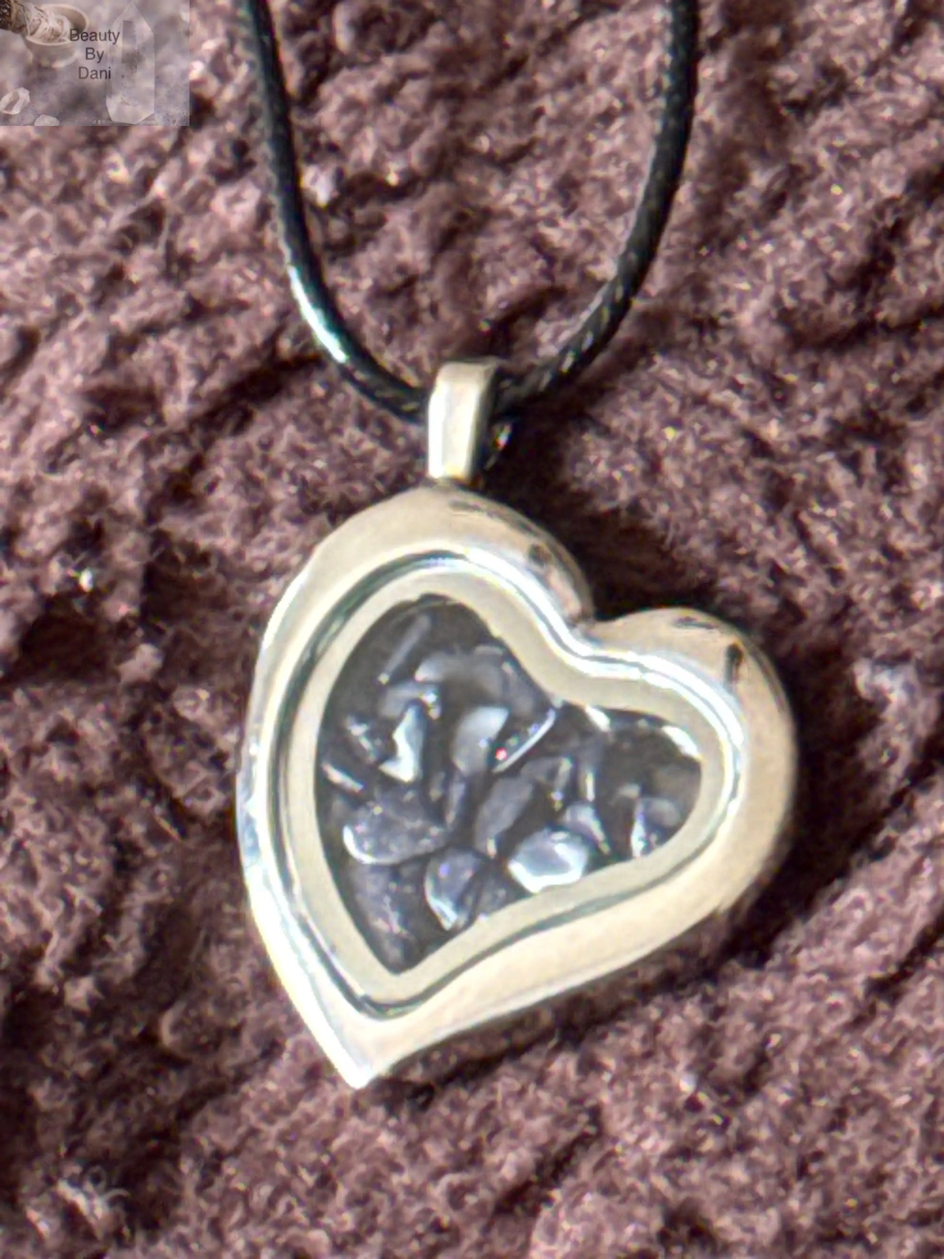 Glass Heart Gem Necklace Beauty by Dani