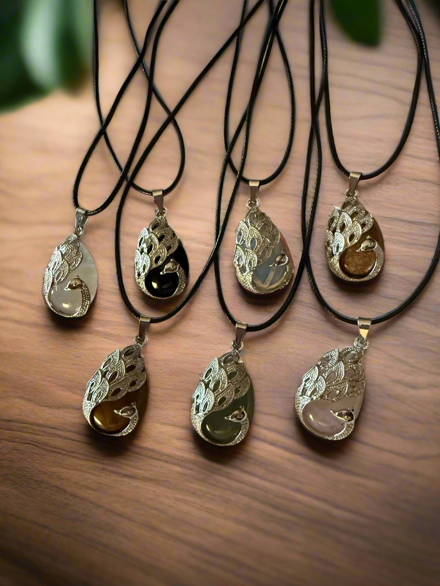 Peacock Gemstone Necklace