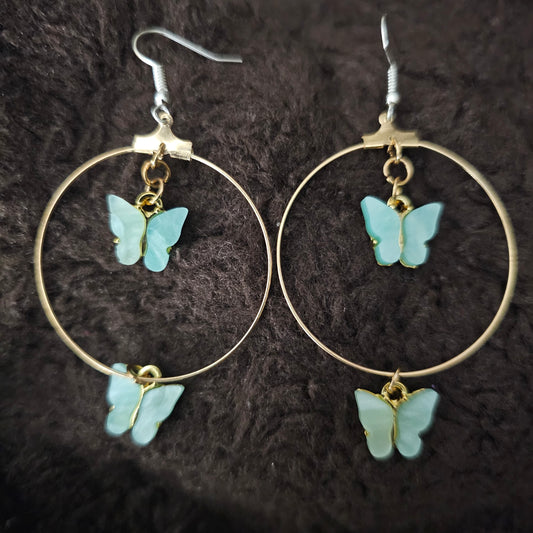 Butterfly Earring and Necklace Set