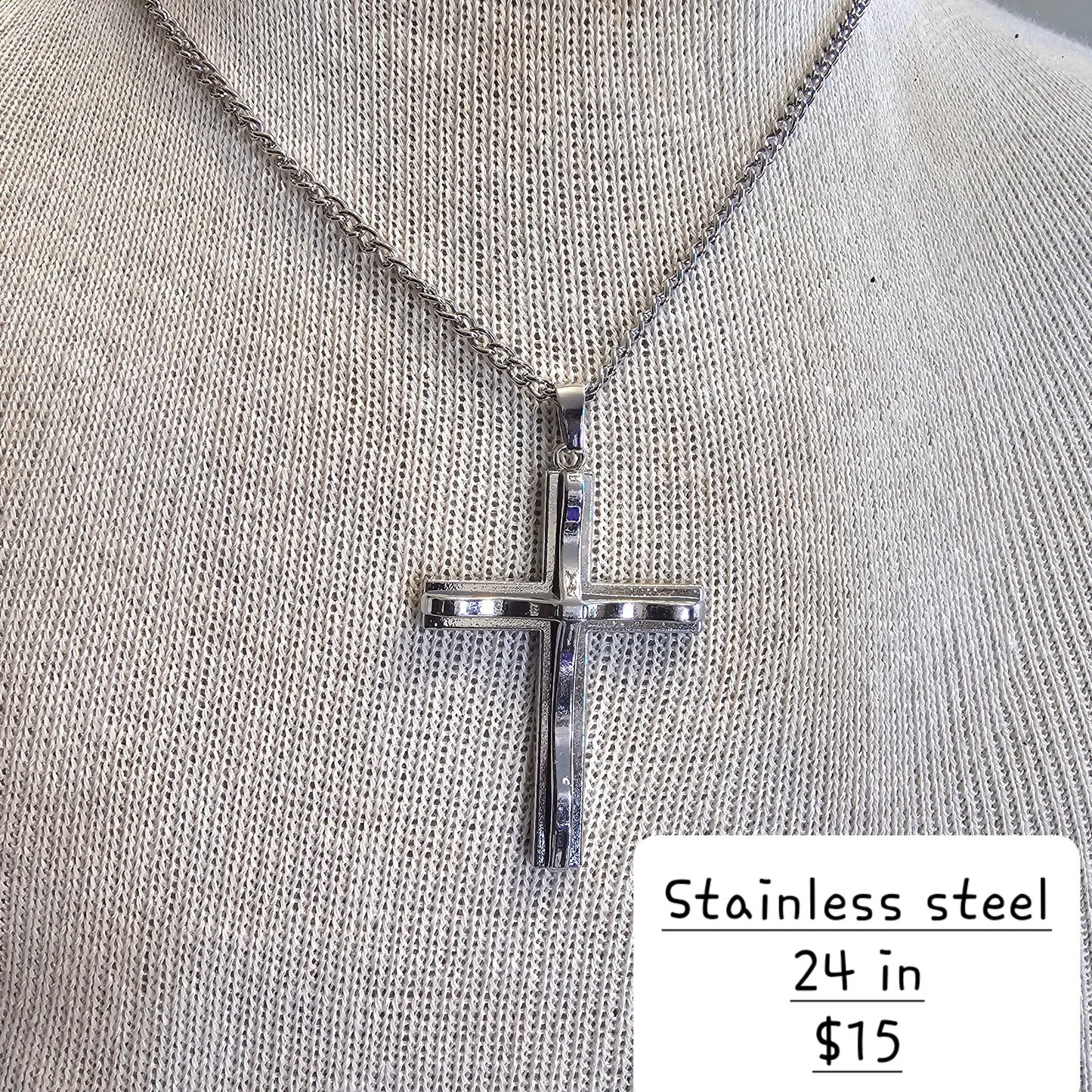 Stainless steel cross necklace - Beauty by Dani