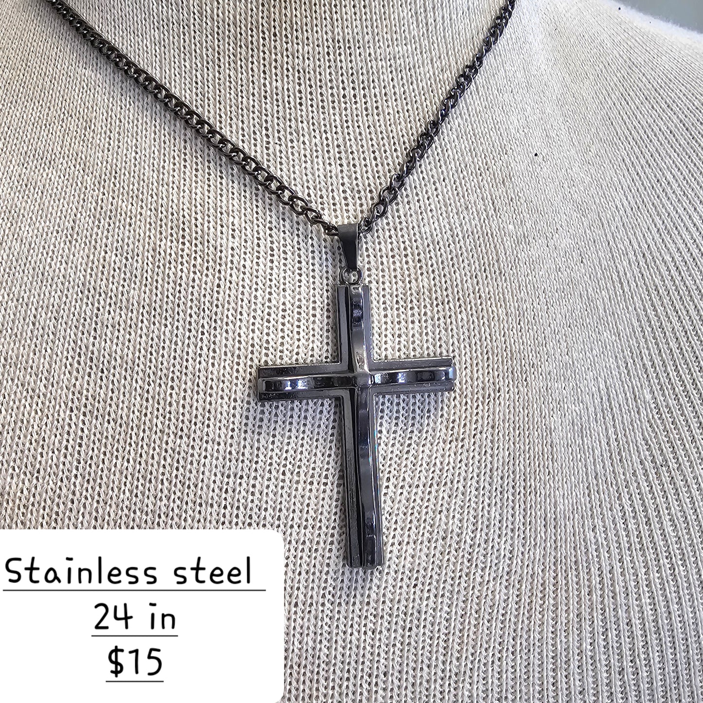 Stainless steel cross necklace - Beauty by Dani