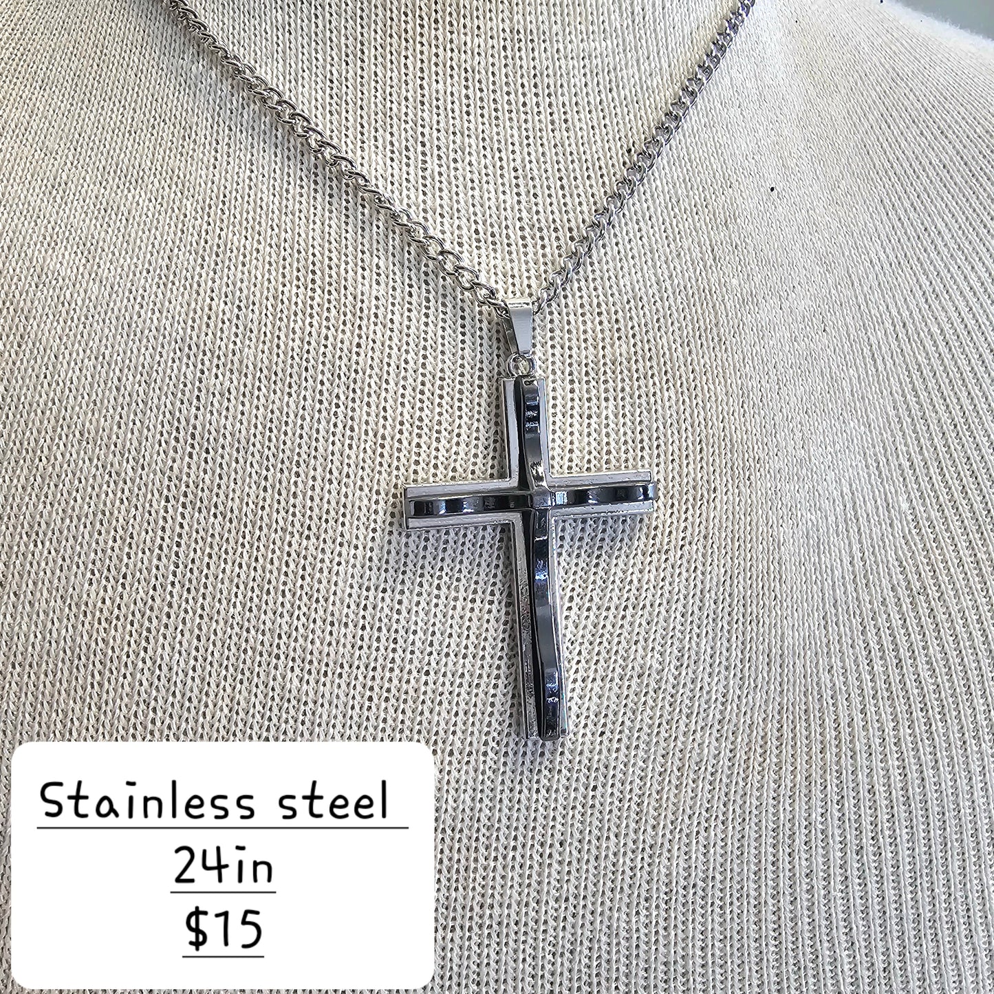 Stainless steel cross necklace - Beauty by Dani