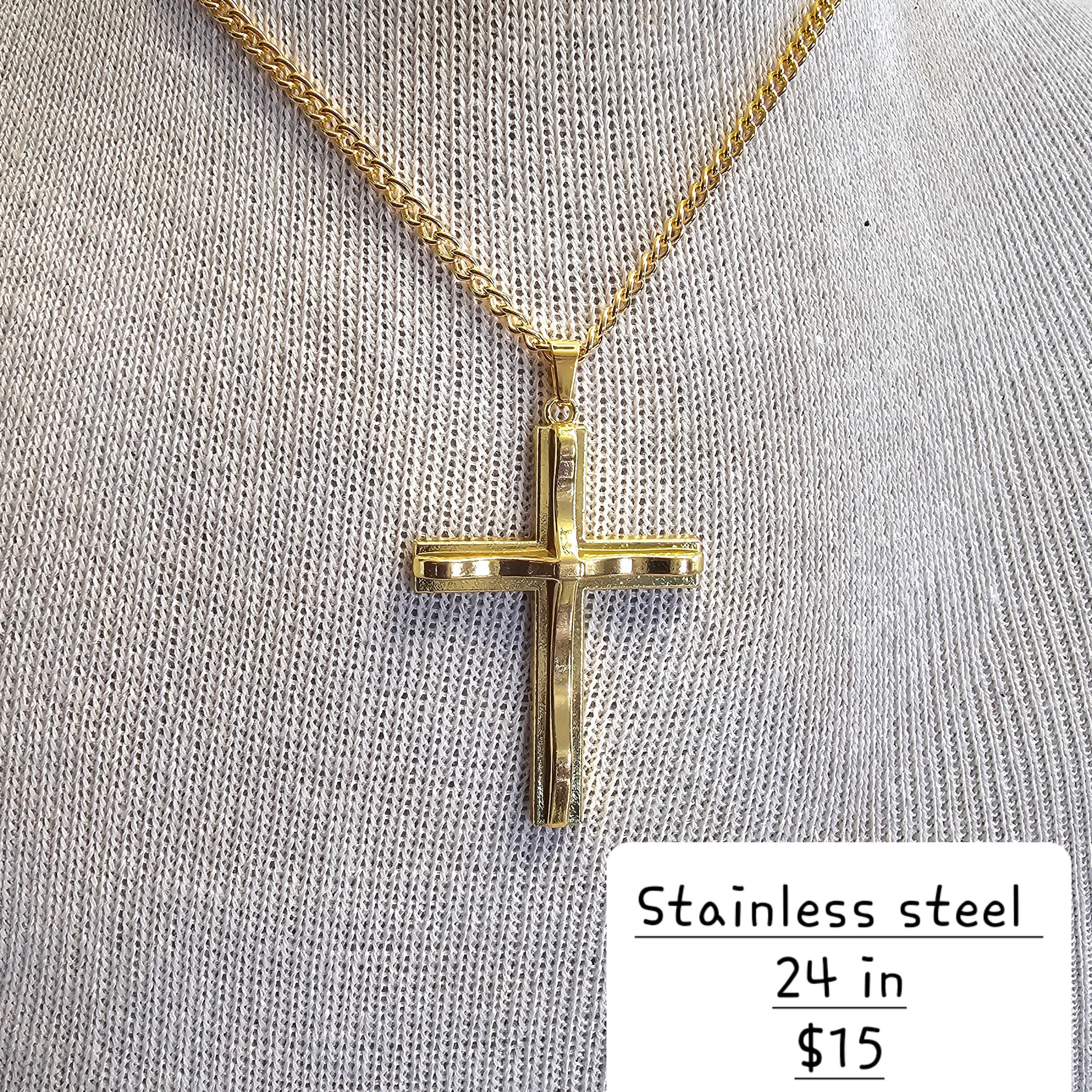 Stainless steel cross necklace - Beauty by Dani