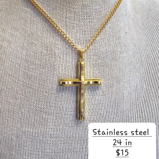 Stainless steel cross necklace