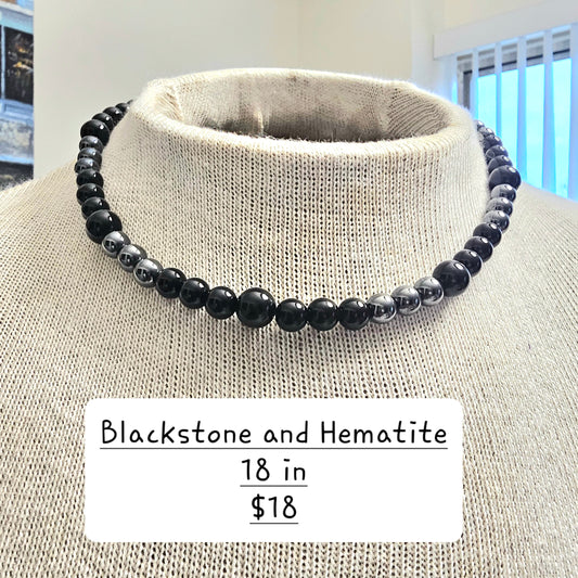 Blackstone and Hematite necklace
