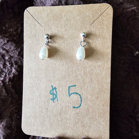 Pearl tear drop earrings