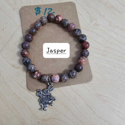 Jasper with bunny bracelet
