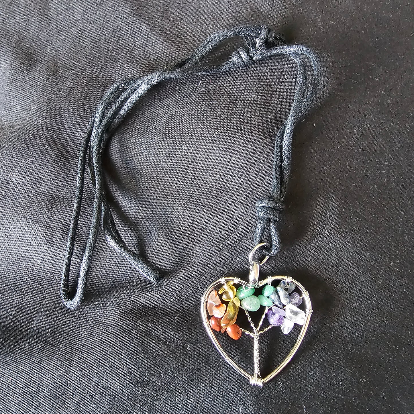 Heart Tree Gem Necklace