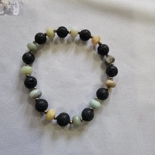 Jasper and Lava Bracelet Beauty by Dani Gems and More