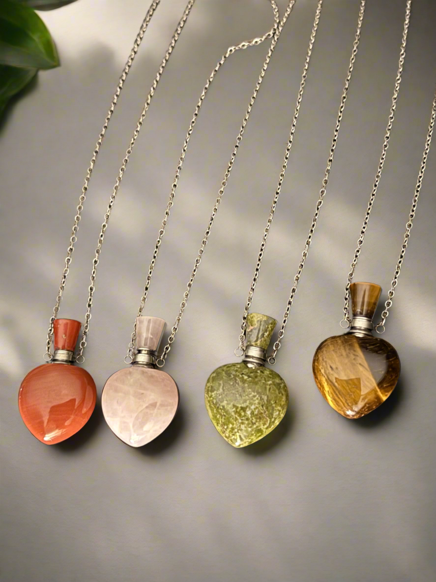 Gem Bottle Necklace for Aromatherapy