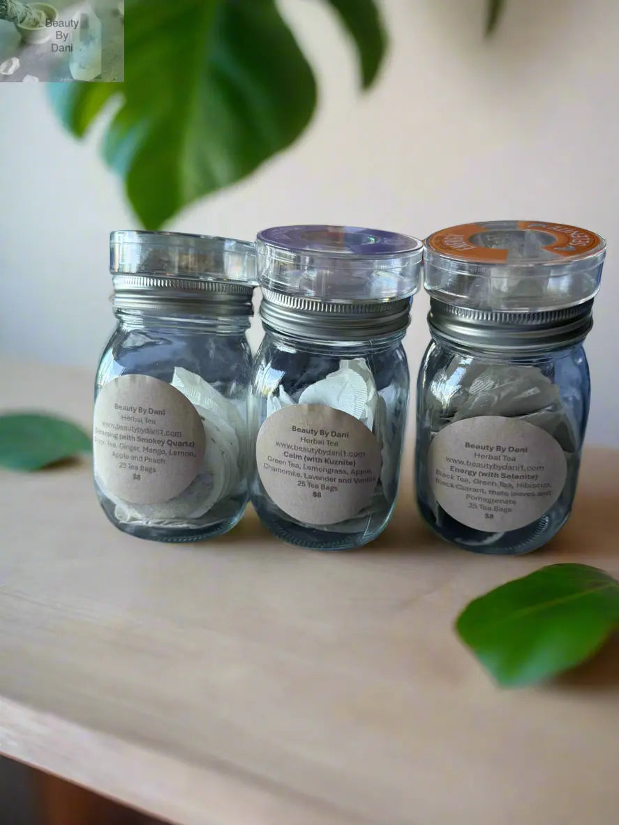 Infused Herbal Teas - Immunity, Slimming, Prosperity & More with gemstones Beauty by Dani Gems and More