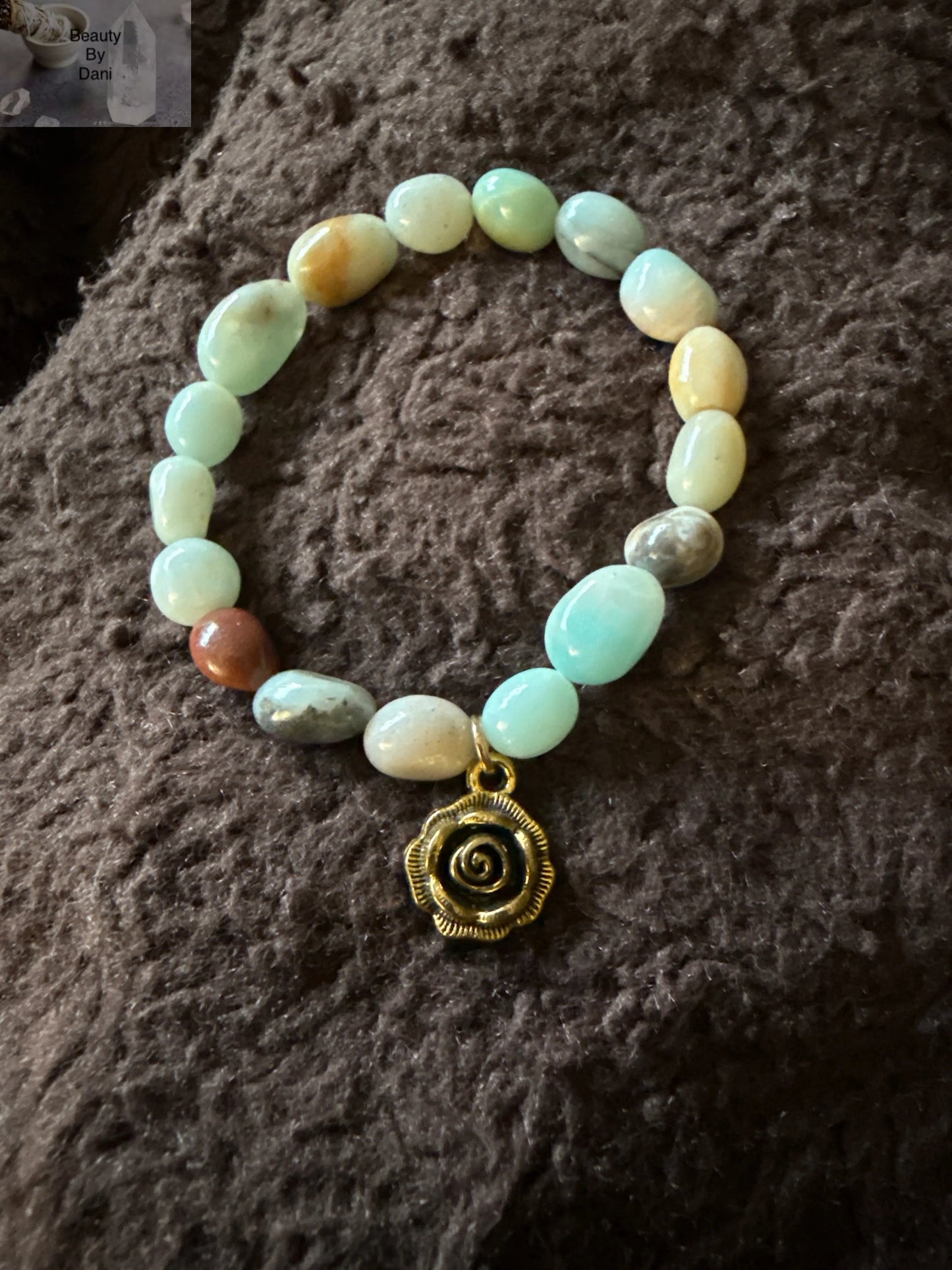 Amazonite Flower Bracelet