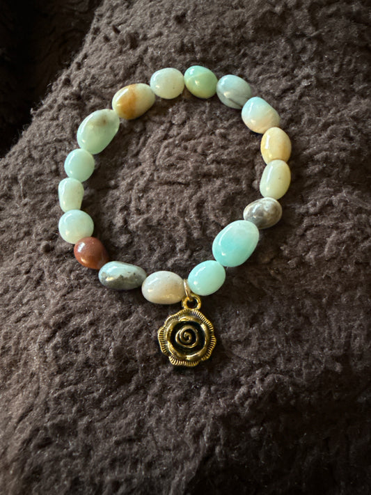 Amazonite Flower Bracelet