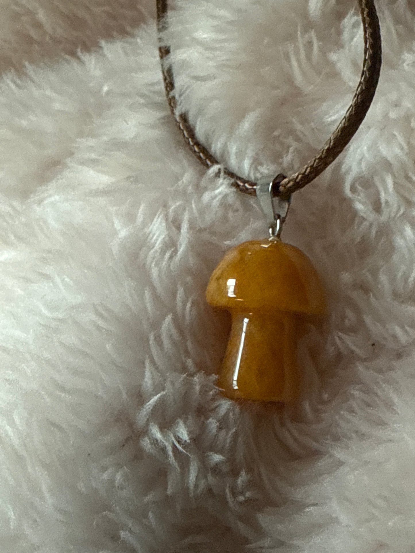 Mushroom Gemstone Necklace - Unique Healing Accessory