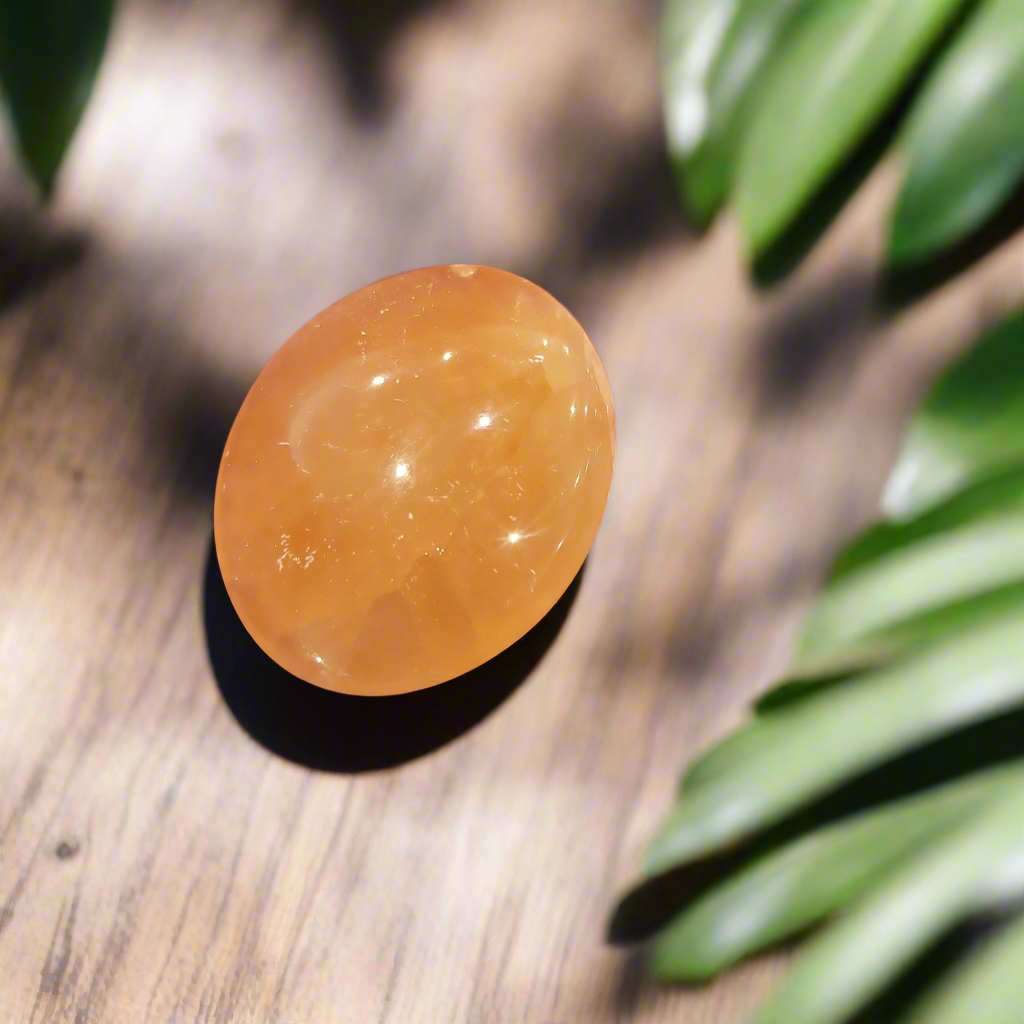 Medium Selenite Palm Stone - Natural Energy Cleansing