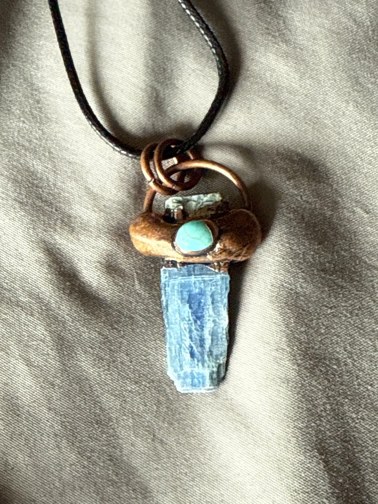 Blue Kyanite in Copper