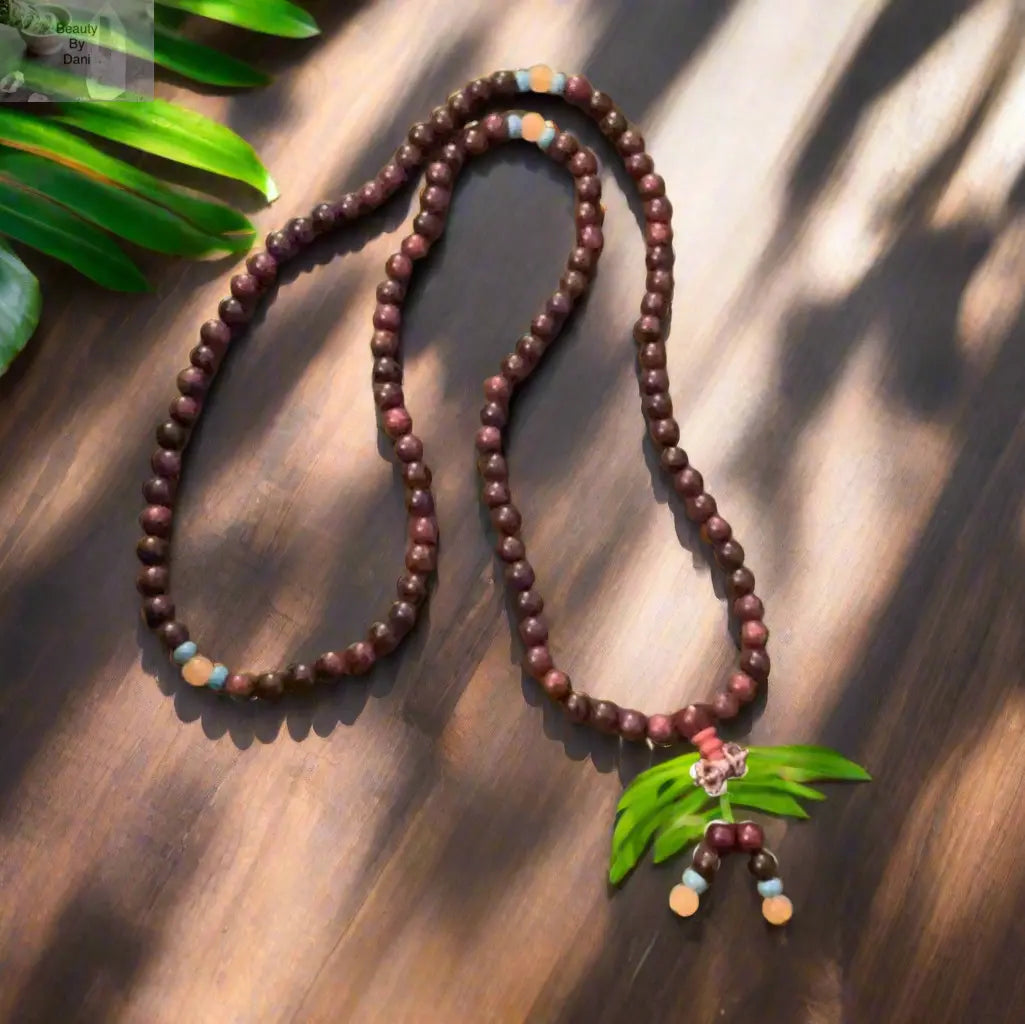Wood Masala Necklace - Versatile 6mm Beaded Jewelry Beauty by Dani Gems and More