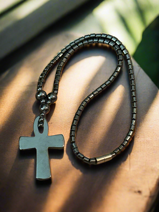 Hematite Ankh Necklace