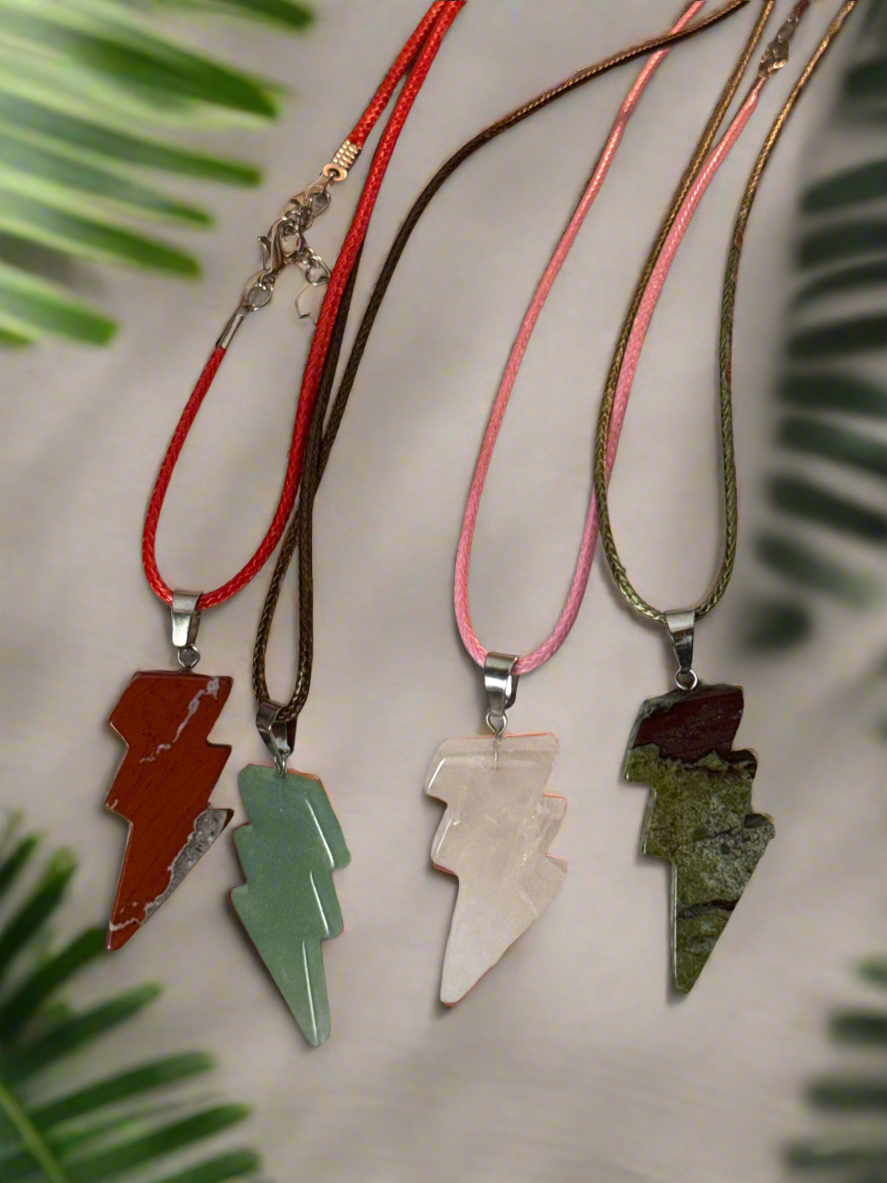Gem Lightning Bolt Necklace