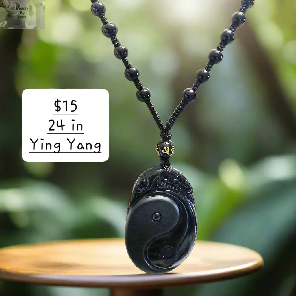 Ying Yang Pendant Necklace - 24 Inch Beauty by Dani