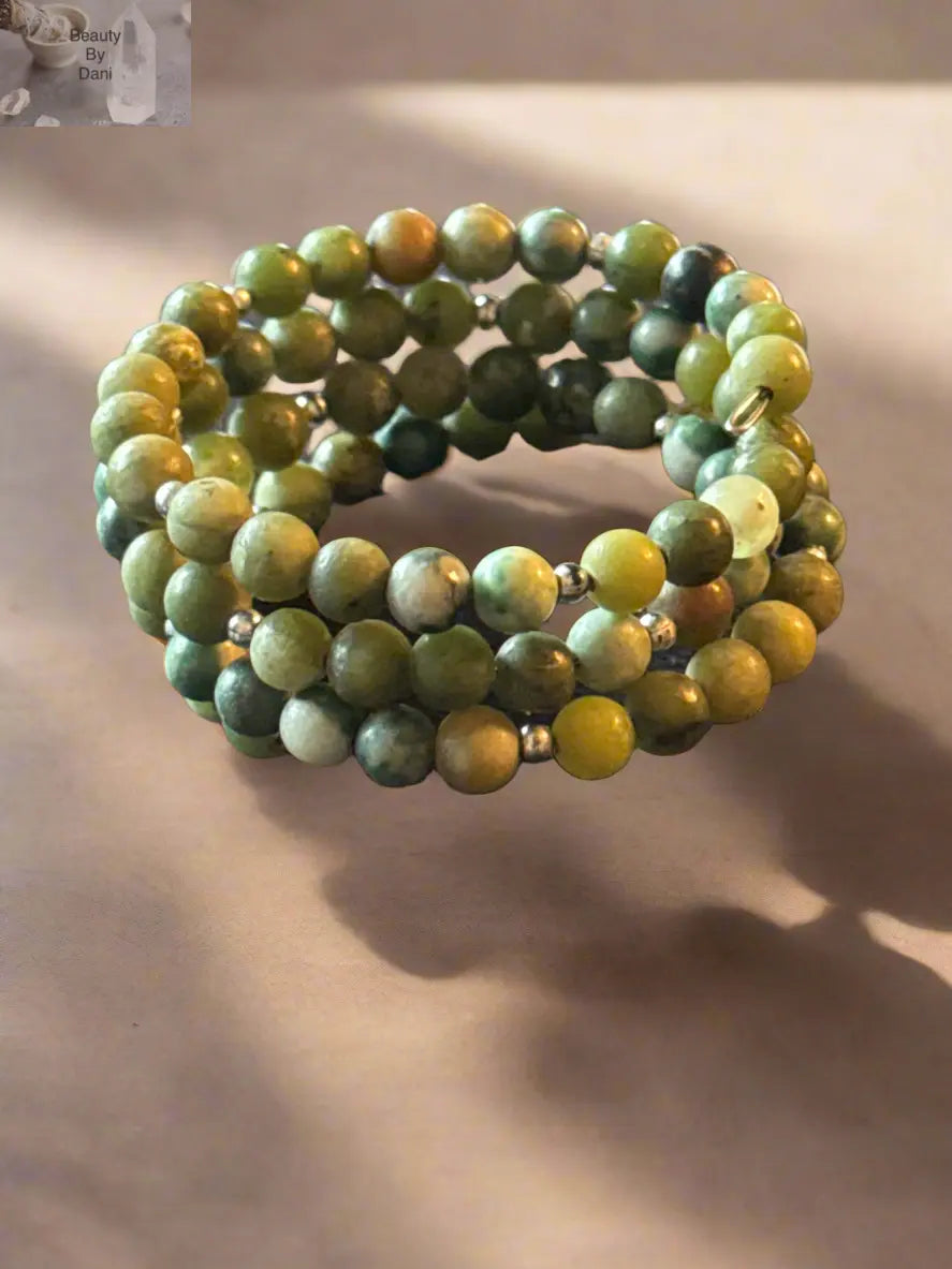 Green Jasper Multilayer Bracelet Beauty by Dani